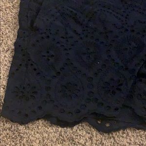 LOFT Shorts - Ann Taylor Loft Navy Scalloped shorts LOFT Shorts - Ann Taylor Loft Navy Scalloped shorts